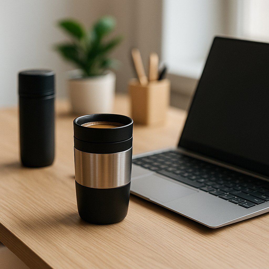 quiet desk coffee setup 2025